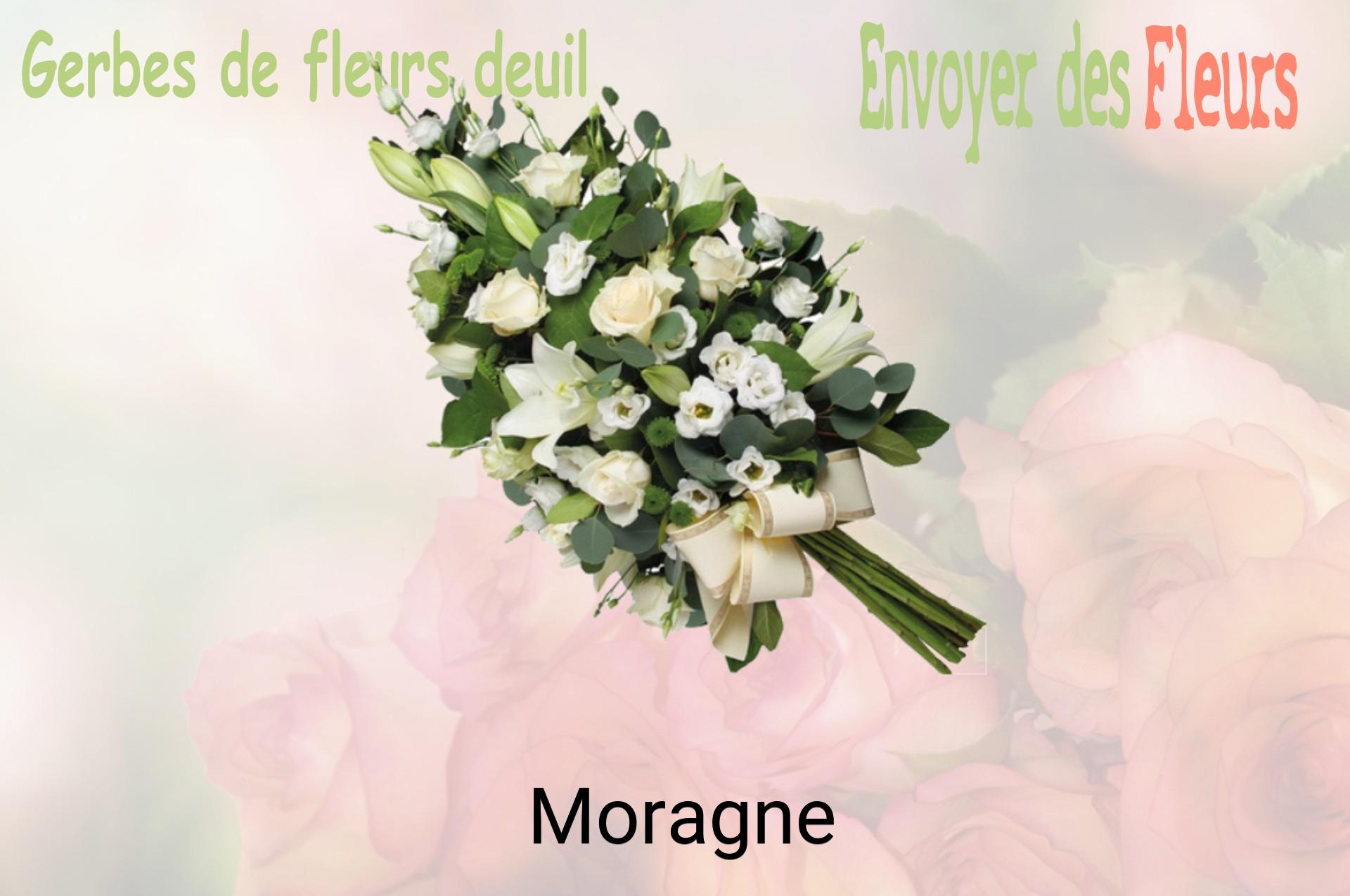 Gerbe de fleurs de deuil livrée à Moragne